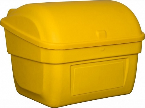 желтый мусорный бак с крышкой в Ростове-на-Дону