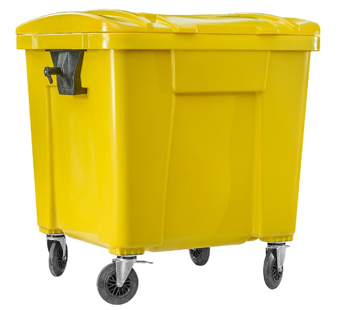 желтый мусорный контейнер в Ростове-на-Дону
